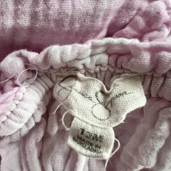 Pink and white Emily & Oliver muslin romper set - Picture 5 of 5